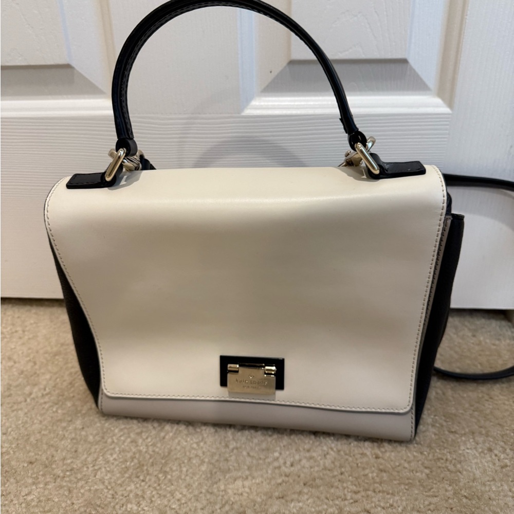 Kate Spade Black and Cream Satchel